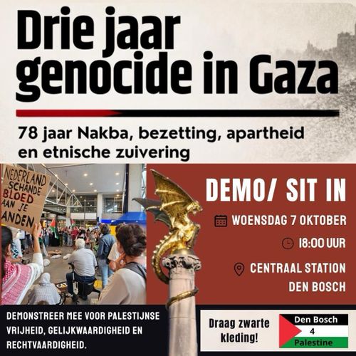 Demo - sit in voor Gaza