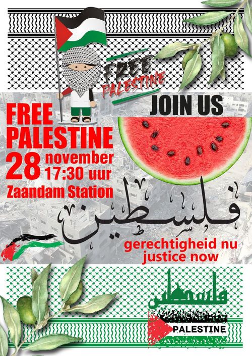 Free Palestine @ Station Zaandam