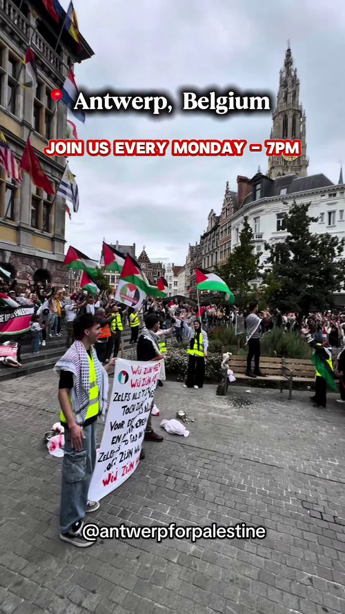 Antwerp, Belgium
JOIN US EVERY MONDAY • 7PM

@antwerpforpalestine