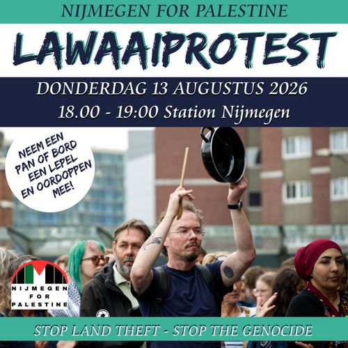 Lawaaiprotest voor Palestina