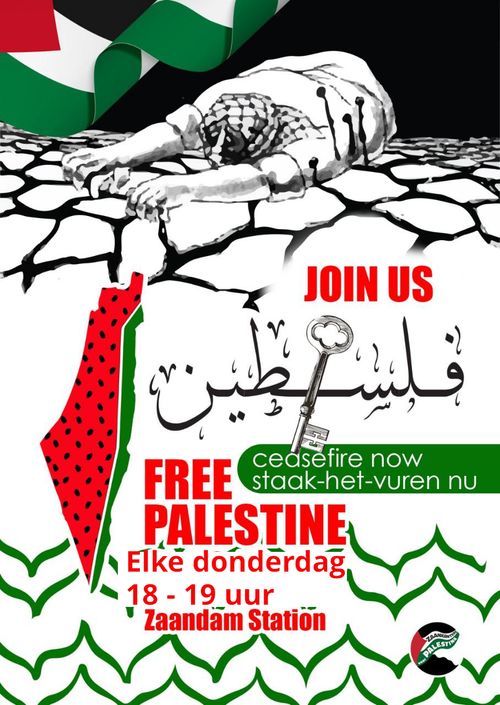 Free Palestine @ Station Zaandam