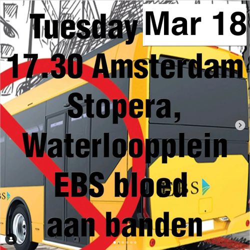 Tuesday Mar 18
17.30 Amsterdam
Stopera,
Waterlooplein
EBS bloed aan banden