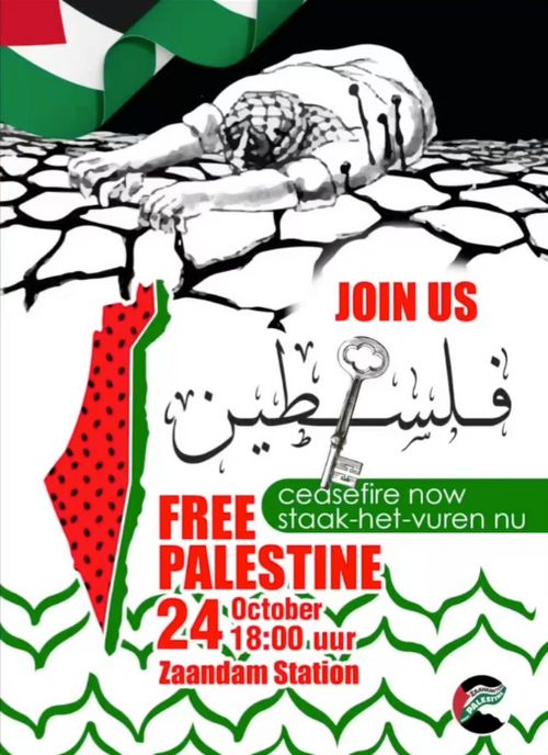 Palestina-demonstratie Zaandam